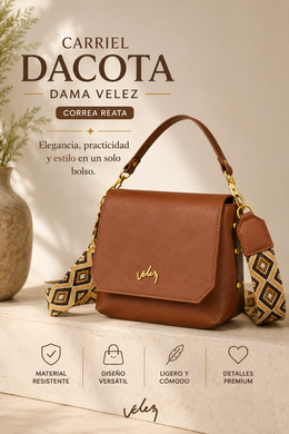 Bolso premium Elegance Velez con Correa Reata