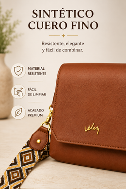 Bolso premium Elegance Velez con Correa Reata