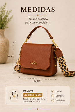 Bolso premium Elegance Velez con Correa Reata