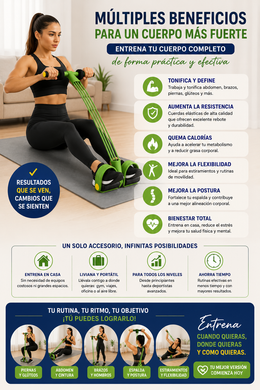 Banda Elástica Body Trimmer con 4 Bandas de Resistencia