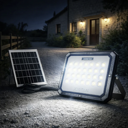 Reflector Solar LED 500W con Panel Independiente y Control Remoto
